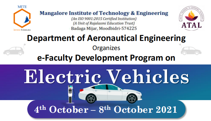ATAL FDP || AERO || Electric Vehicles || Oct 4 - 8 2021