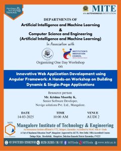 One Day Workshop on “Innovative Web Application Development using ...